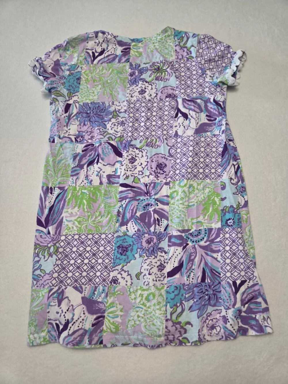 Lilly Pulitzer Girls Mini Cody Dress Multi Juicy Story Patchwork size M 6/7